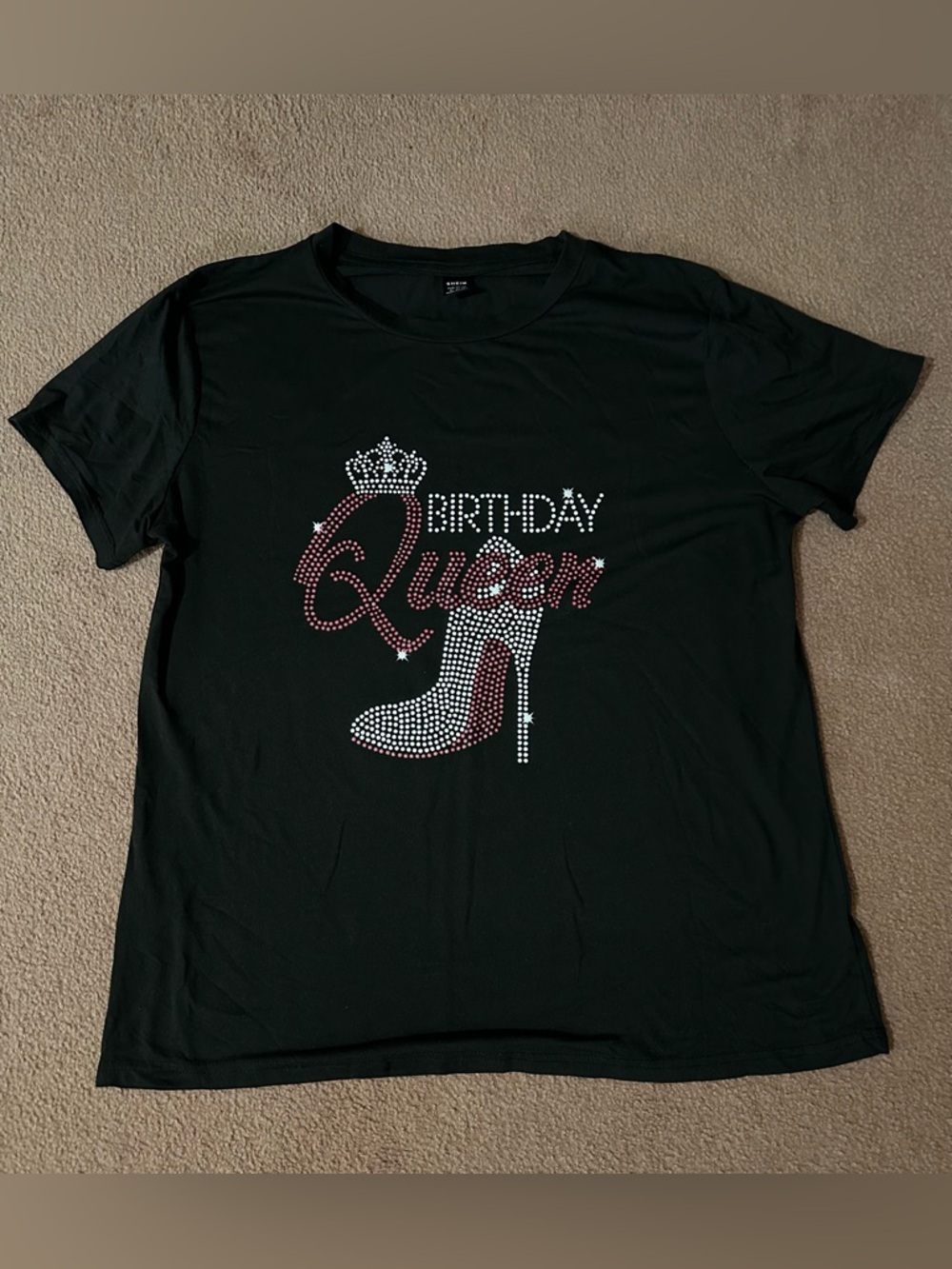SHEIN Black 'Birthday Queen' Graphic Tee